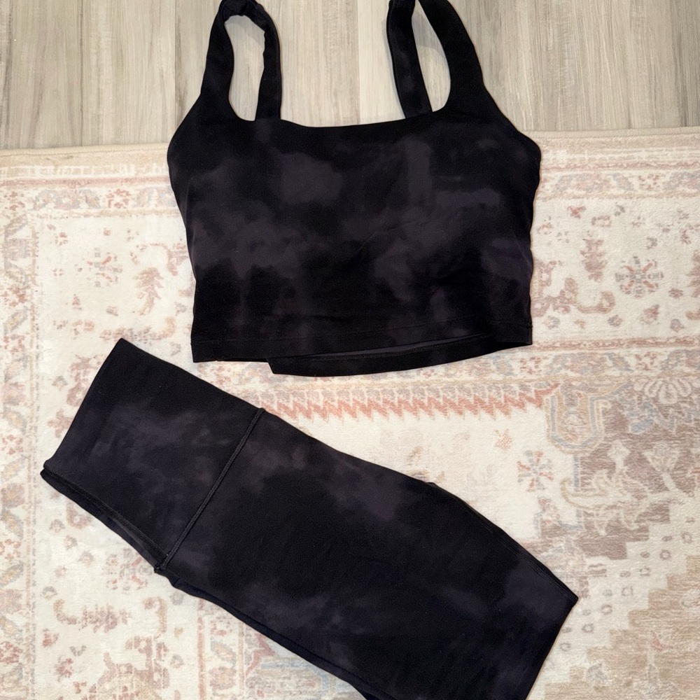CRZ Yoga Butterluxe High Waisted Yoga Pants + Square Neck Sports Bra Tye Dye